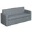 Oslo square back 3 seater office sofa 1880mm wide Soft Seating Dams Late Grey 