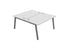 Partage Back to Back Bench Desks 1600mm Deep Desks Office Supermarket Aluminium Grey 1200mm x 1600mm