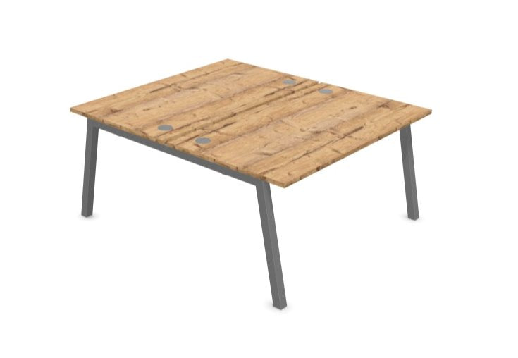 Partage Back to Back Bench Desks 1600mm Deep Desks Office Supermarket Aluminium Timber 1200mm x 1600mm