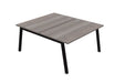 Partage Back to Back Bench Desks 1600mm Deep Desks Office Supermarket Black Cedar 1200mm x 1600mm