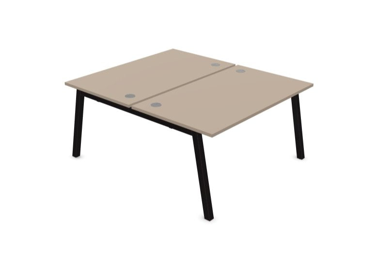 Partage Back to Back Bench Desks 1600mm Deep Desks Office Supermarket Black Clay 1200mm x 1600mm