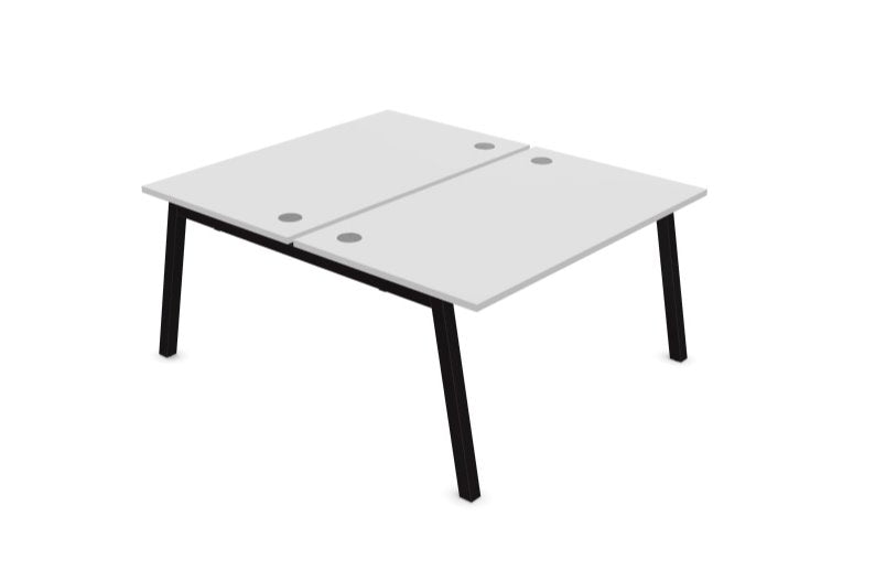 Partage Back to Back Bench Desks 1600mm Deep Desks Office Supermarket Black Grey 1200mm x 1600mm