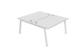 Partage Back to Back Bench Desks 1600mm Deep Desks Office Supermarket White Grey 1200mm x 1600mm