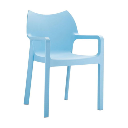 Peak Arm Chair - Light Blue Café Furniture zaptrading 