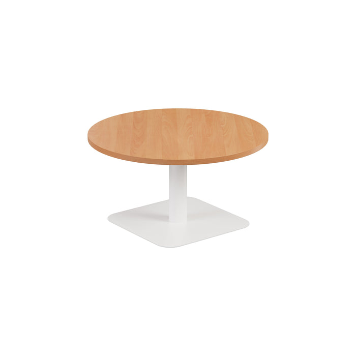 Pedestal base 800mm Coffee Table WORKSTATIONS TC Group Beech White 