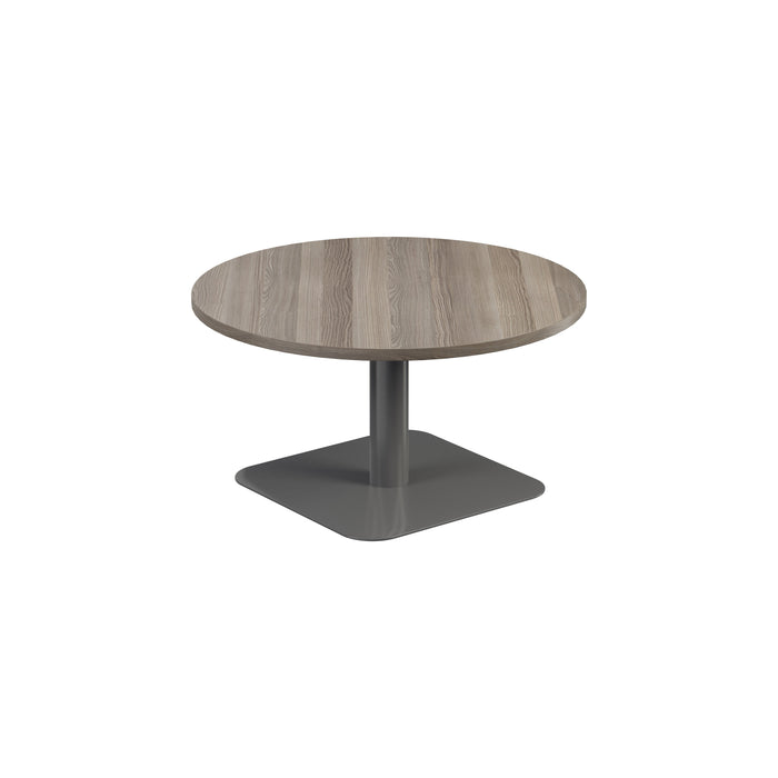 Pedestal base 800mm Coffee Table WORKSTATIONS TC Group Grey Oak Silver 
