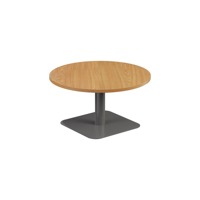 Pedestal base 800mm Coffee Table WORKSTATIONS TC Group Oak Silver 