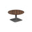 Pedestal base 800mm Coffee Table WORKSTATIONS TC Group Walnut Silver 