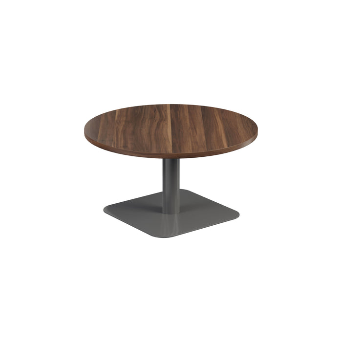 Pedestal base 800mm Coffee Table WORKSTATIONS TC Group Walnut Silver 
