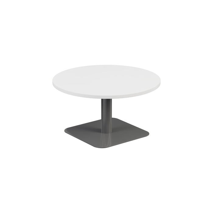 Pedestal base 800mm Coffee Table WORKSTATIONS TC Group White Silver 
