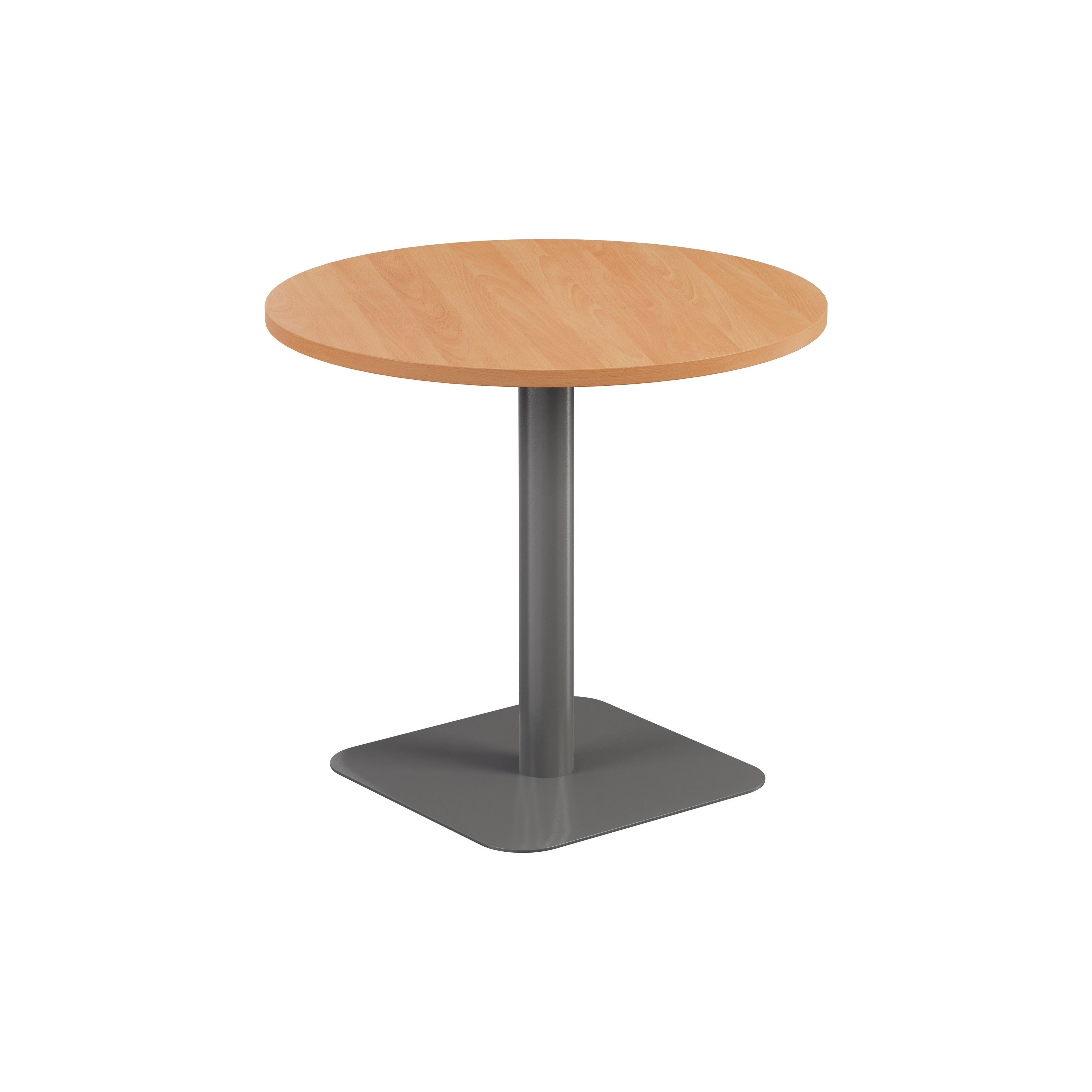 Pedestal base 800mm Table - Walnut/Black