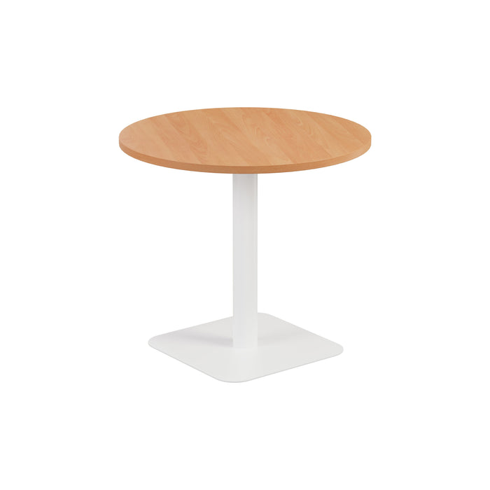 Pedestal base 800mm Table - Walnut/Black WORKSTATIONS TC Group Beech White 