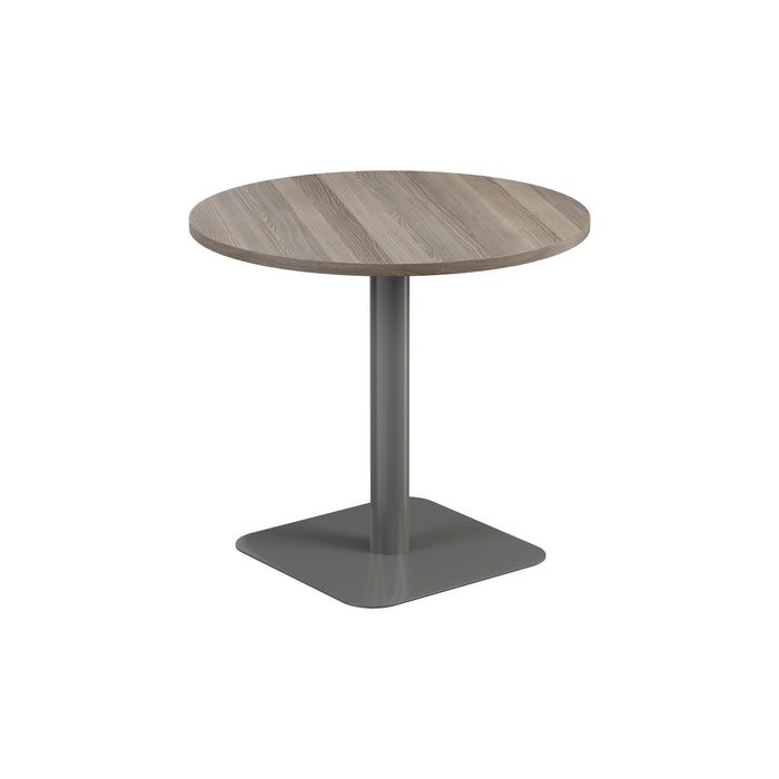 Pedestal base 800mm Table - Walnut/Black WORKSTATIONS TC Group Grey Oak Silver 