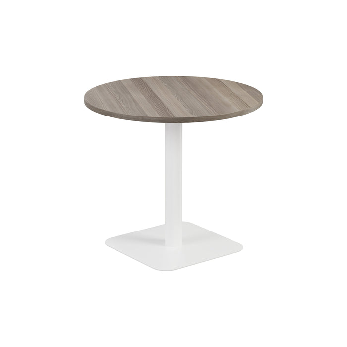 Pedestal base 800mm Table - Walnut/Black WORKSTATIONS TC Group Grey Oak White 