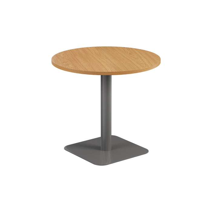 Pedestal base 800mm Table - Walnut/Black WORKSTATIONS TC Group Oak Silver 