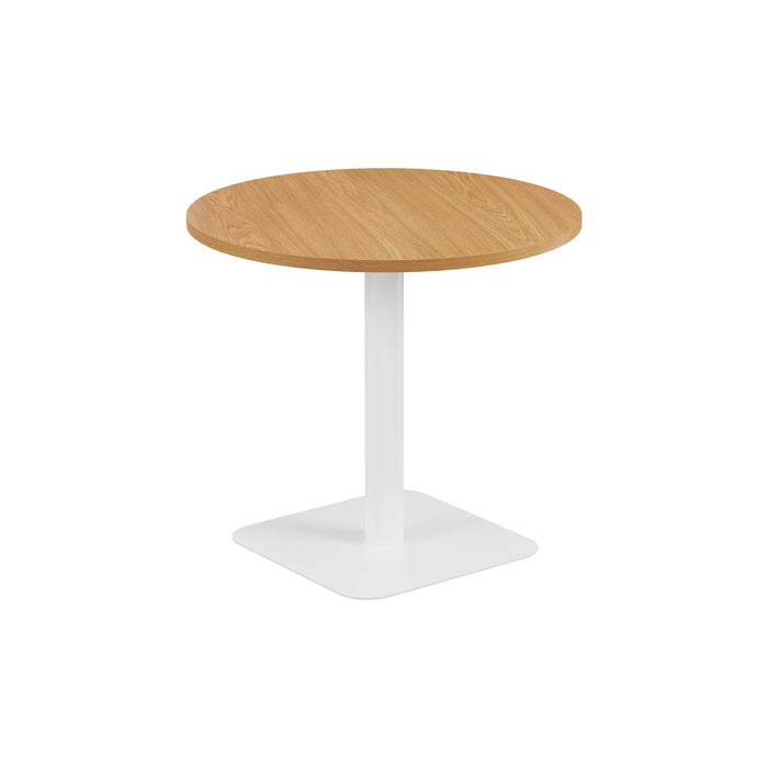 Pedestal base 800mm Table - Walnut/Black WORKSTATIONS TC Group Oak White 