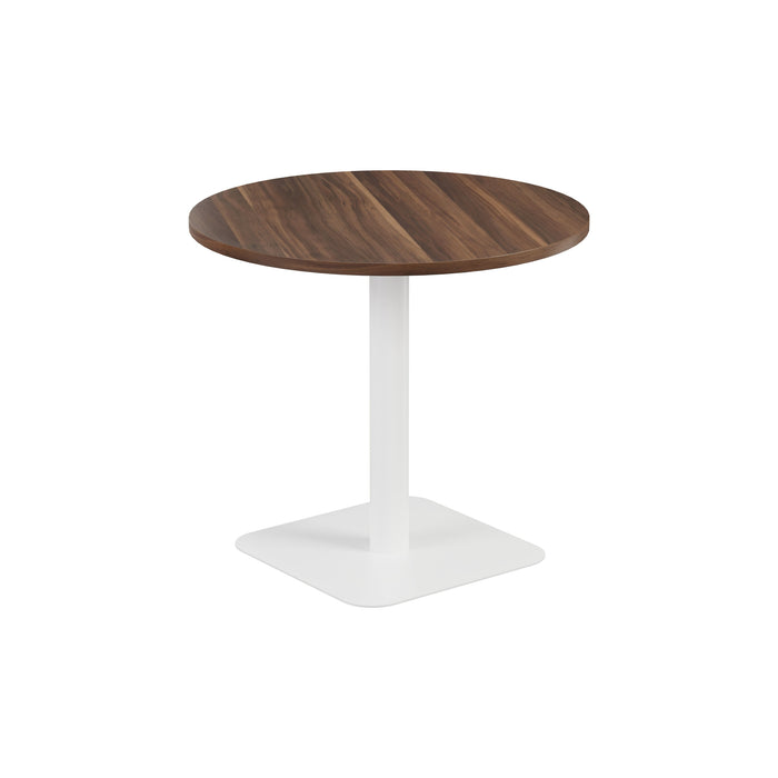 Pedestal base 800mm Table - Walnut/Black WORKSTATIONS TC Group Walnut White 