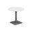 Pedestal base 800mm Table - Walnut/Black WORKSTATIONS TC Group White Silver 