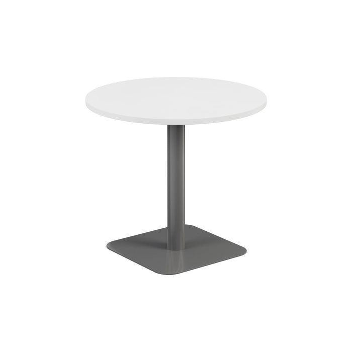 Pedestal base 800mm Table - Walnut/Black WORKSTATIONS TC Group White Silver 