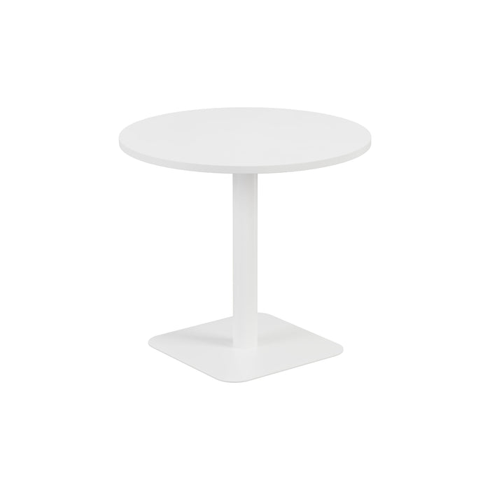 Pedestal base 800mm Table - Walnut/Black WORKSTATIONS TC Group White White 