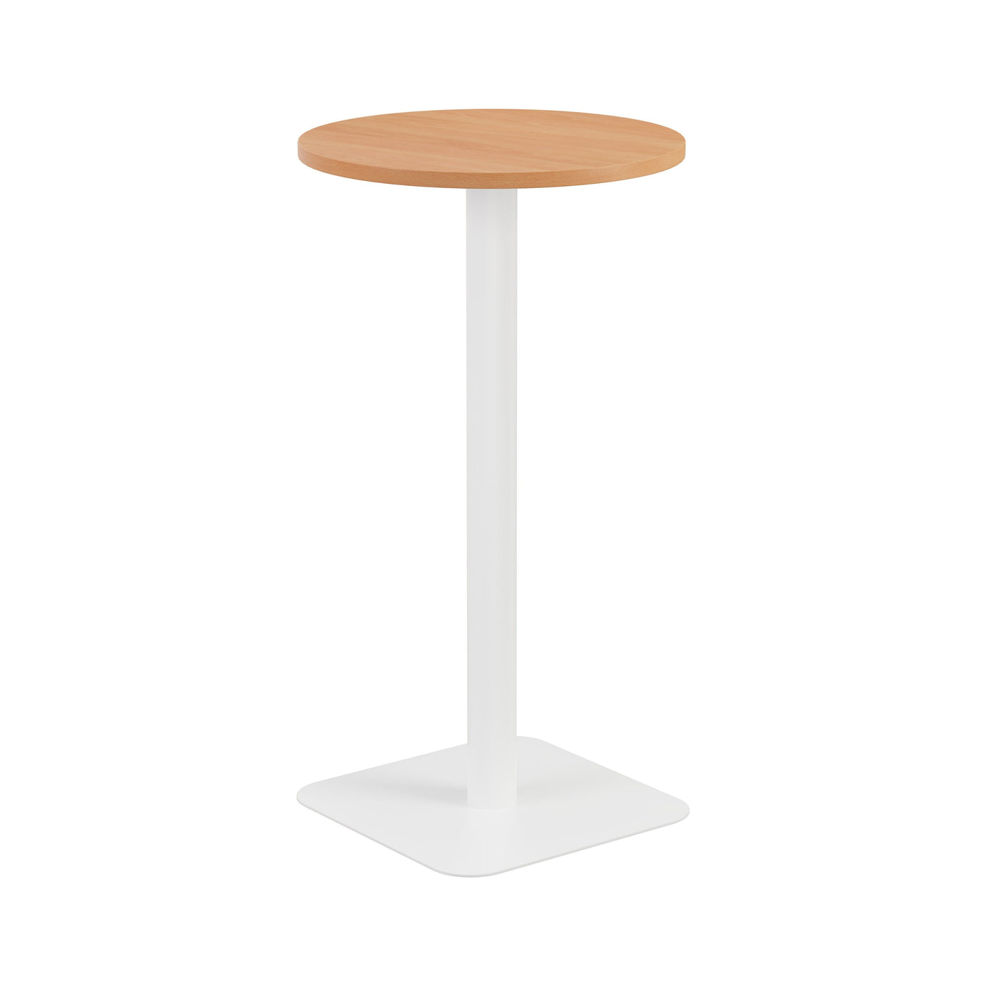 Pedestal base High Table 600mm Diameter - Oak/Black WORKSTATIONS TC Group Beech White 
