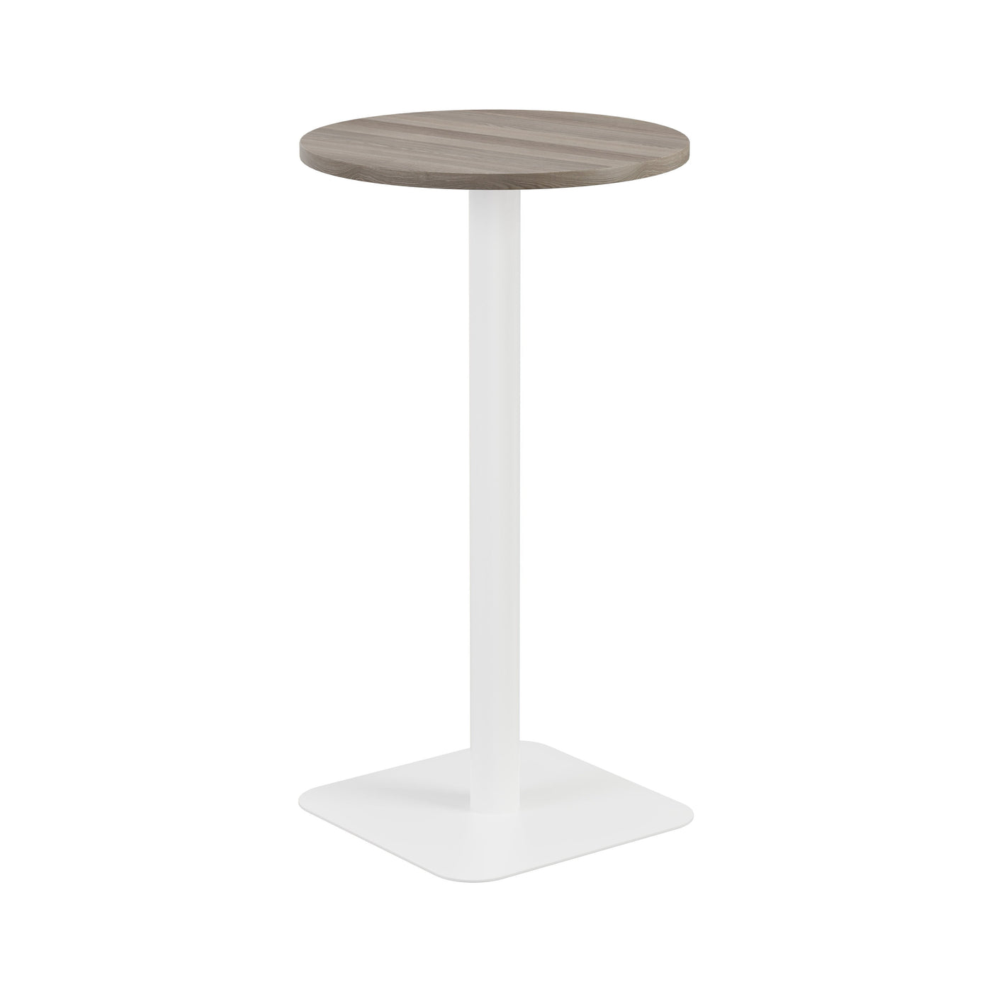 Pedestal base High Table 600mm Diameter - Oak/Black WORKSTATIONS TC Group Grey Oak White 
