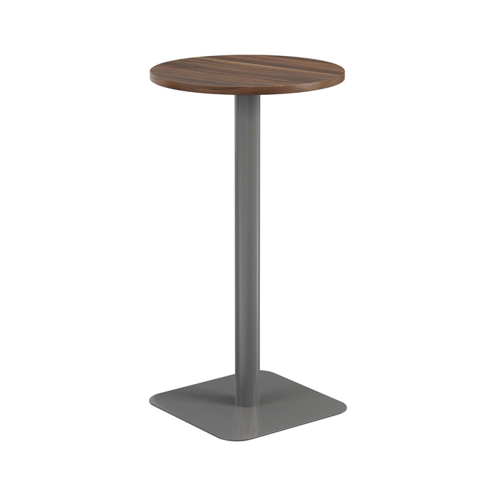 Pedestal base High Table 600mm Diameter - Oak/Black WORKSTATIONS TC Group Walnut Silver 