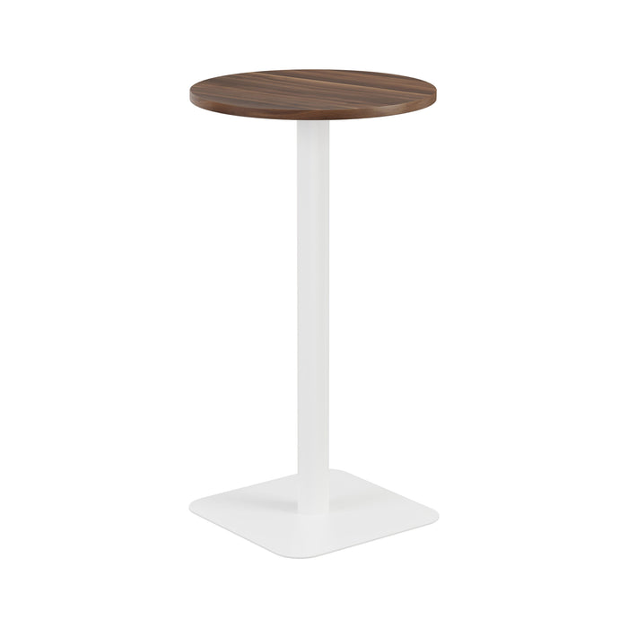 Pedestal base High Table 600mm Diameter - Oak/Black WORKSTATIONS TC Group Walnut White 