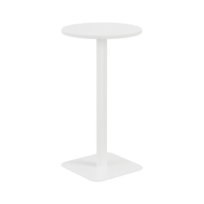 Pedestal base High Table 600mm Diameter - Oak/Black WORKSTATIONS TC Group White White 