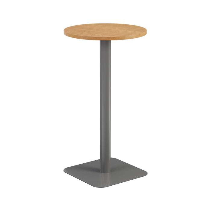 Pedestal base High Table 600mm Diameter WORKSTATIONS TC Group Oak Silver 