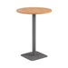 Pedestal base High Table 800mm diameter White/White WORKSTATIONS TC Group Beech Silver 