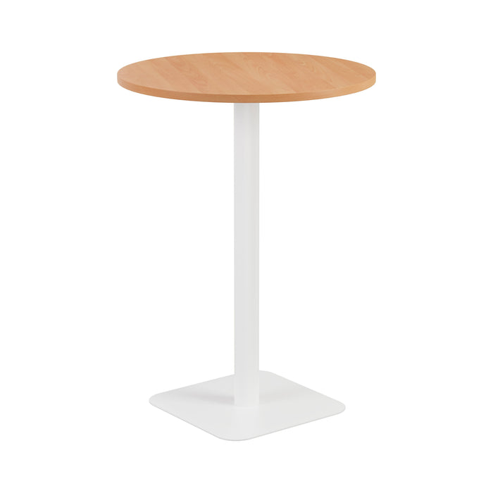 Pedestal base High Table 800mm diameter White/White WORKSTATIONS TC Group Beech White 