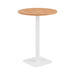 Pedestal base High Table 800mm diameter White/White WORKSTATIONS TC Group Beech White 