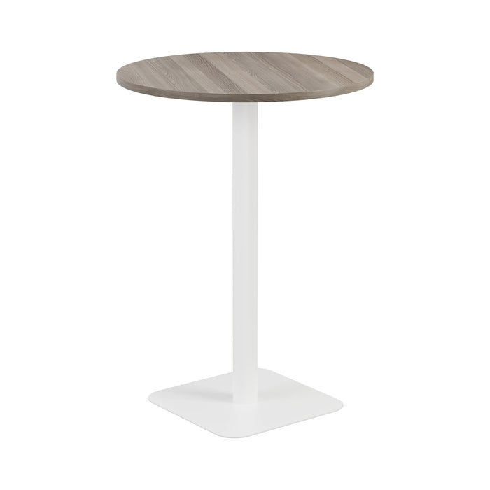 Pedestal base High Table 800mm diameter White/White WORKSTATIONS TC Group Grey Oak White 