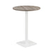 Pedestal base High Table 800mm diameter White/White WORKSTATIONS TC Group Grey Oak White 
