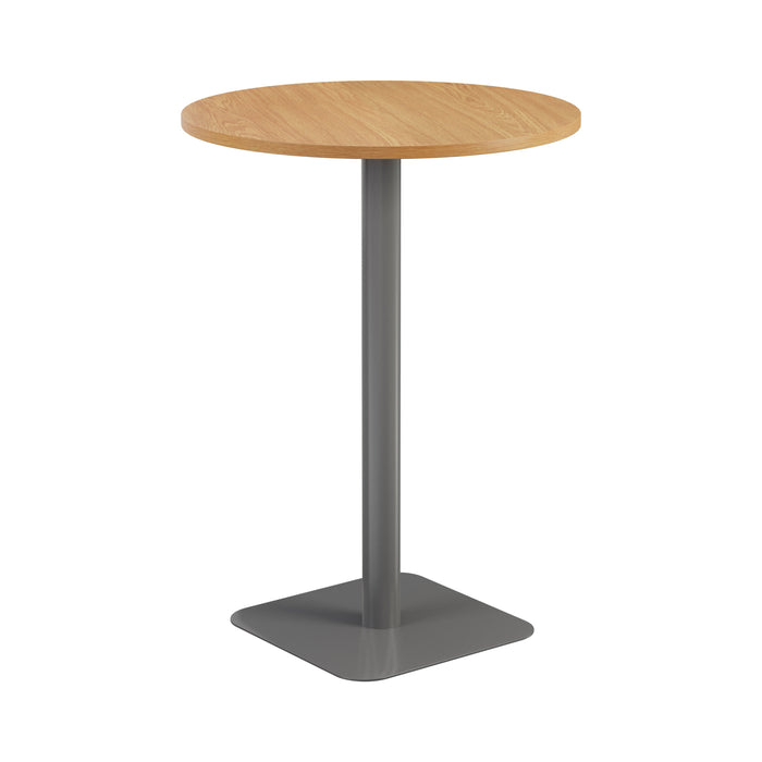 Pedestal base High Table 800mm diameter White/White WORKSTATIONS TC Group Oak Silver 