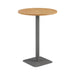 Pedestal base High Table 800mm diameter White/White WORKSTATIONS TC Group Oak Silver 
