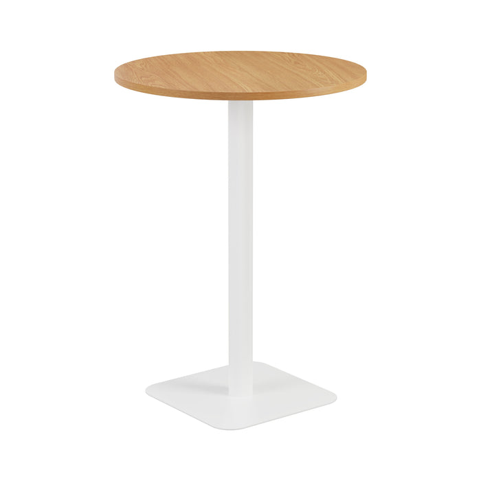 Pedestal base High Table 800mm diameter White/White WORKSTATIONS TC Group Oak White 