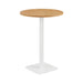 Pedestal base High Table 800mm diameter White/White WORKSTATIONS TC Group Oak White 
