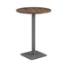 Pedestal base High Table 800mm diameter White/White WORKSTATIONS TC Group Walnut Silver 