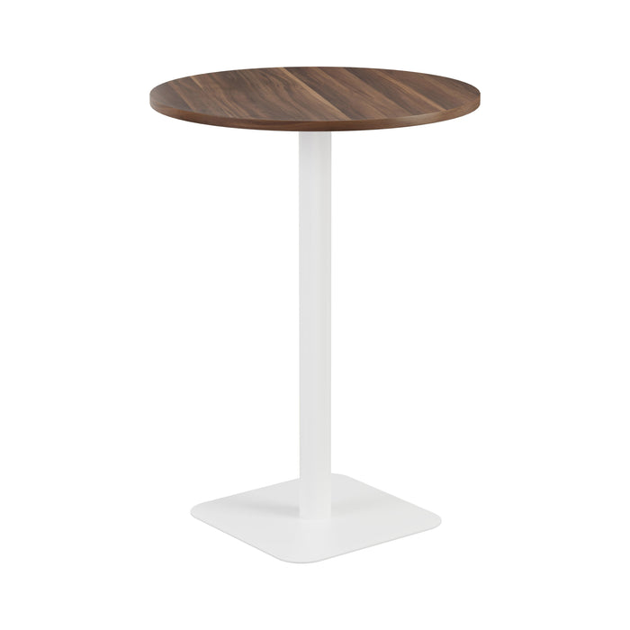 Pedestal base High Table 800mm diameter White/White WORKSTATIONS TC Group Walnut White 