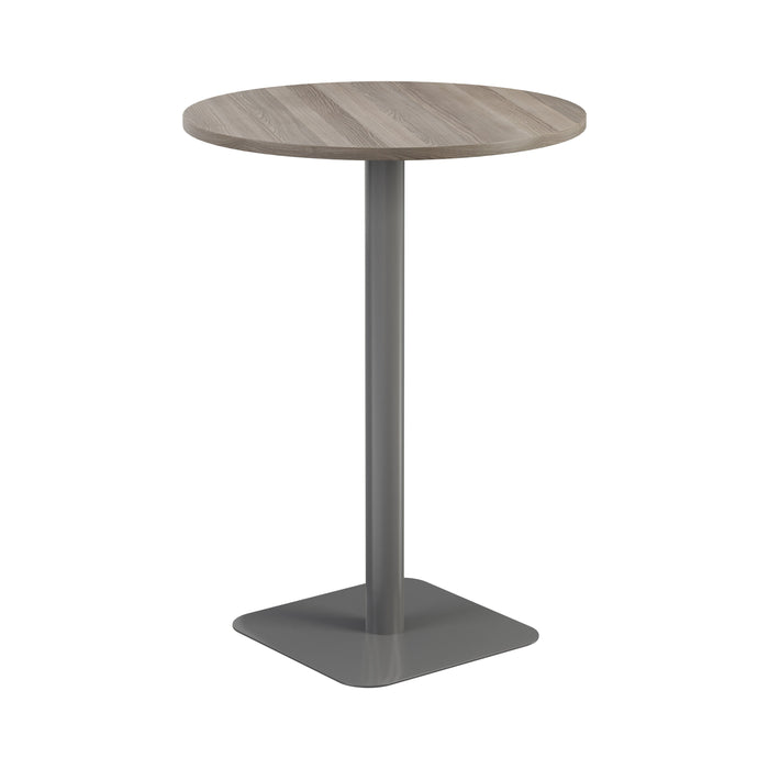 Pedestal base High Table 800mm diameter WORKSTATIONS TC Group Grey Oak Silver 