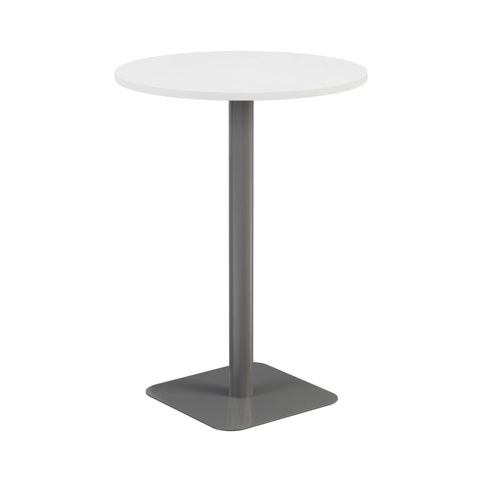 Pedestal base High Table 800mm diameter WORKSTATIONS TC Group White Silver 