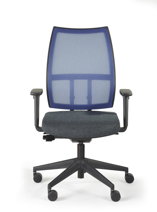 Pepi Mesh task chair with balance mechanism Task Seating Nomique Blue Mesh No Arms Black