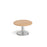 Pisa circular coffee table with round chrome base 800mm Tables Dams Beech 