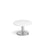 Pisa circular coffee table with round chrome base 800mm Tables Dams White 