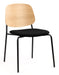 Platform Upholstered Side Chair meeting Workstories Black CSE14 Natural 