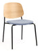 Platform Upholstered Side Chair meeting Workstories Blue Grey CSE39 Natural 