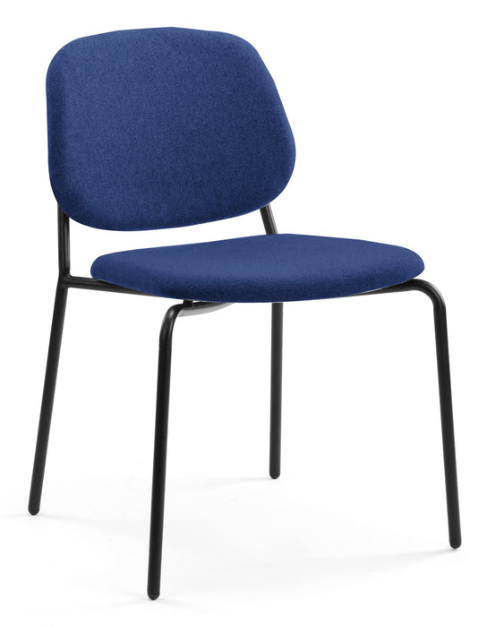 Platform Upholstered Side Chair meeting Workstories Dark Blue CSE40 Matching Upholstery 