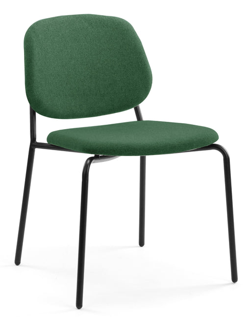 Platform Upholstered Side Chair meeting Workstories Dark Green CSE35 Matching Upholstery 